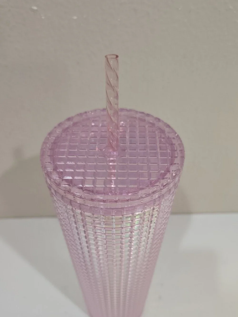 Starbucks Iridescent Lavender Studded Cold Cup with Straw